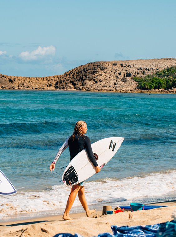 Surfing at Jobos in Isabela