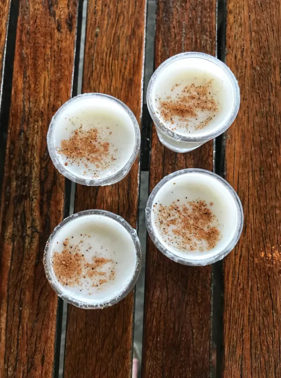 Coquito, a traditional holiday drink, enjoyed during Puerto Rico festivals and celebrations.