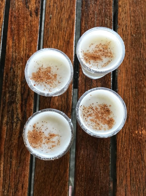 Coquito, a traditional holiday drink, enjoyed during Puerto Rico festivals and celebrations.