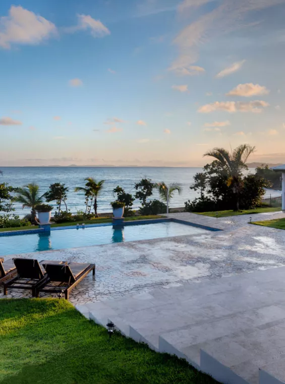 Private pool at Martineau Belle, a luxury Puerto Rico vacation rental
