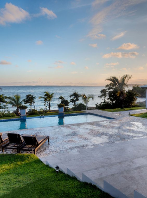 Private pool at Martineau Belle, a luxury Puerto Rico vacation rental