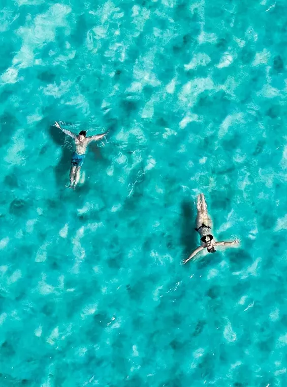 Relaxing in the water